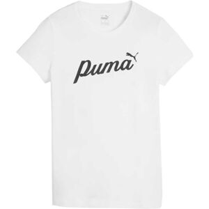 Puma ESSENTIALS + BLOSSOM SCRIP TEE Dámské triko, bílá, velikost