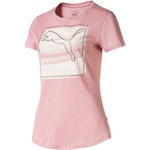 Puma GRAPHIC PHOTOPRINT TEE růžová S - Dámské triko