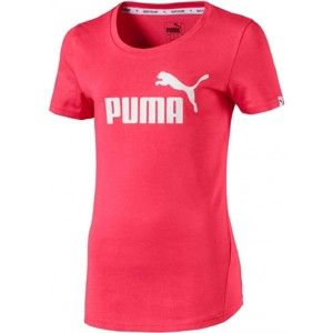 Puma STYLE ESS LOGO TEE růžová 152 - Dívčí triko