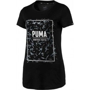 Puma FUSION GRAPHIC TEE černá L - Dámské triko