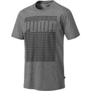 Puma WORDING TEE šedá M - Pánské tričko