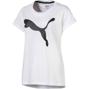 Puma ELEVATED ESS TAPE TEE bílá XL - Dámské tričko