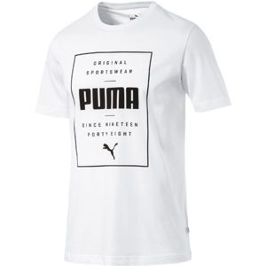 Puma BOX PUMA TEE bílá XL - Pánské tričko