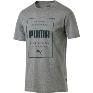 Puma BOX PUMA TEE šedá L - Pánské tričko