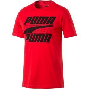 Puma REBEL BASIC TEE červená XL - Pánské triko s krátkým rukávem
