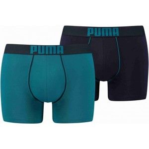 Puma REBEL PLACED PRINT BOXER 2P zelená XL - Pánské boxerky