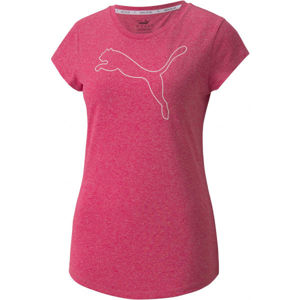 Puma ACTIVE LOGO HEATHER TEE růžová XL - Dámské triko