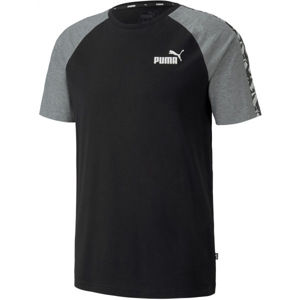 Puma APLIFIED  RAGLAN TEE černá S - Pánské sportovní triko