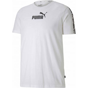 Puma APLIFIED TEE bílá M - Pánské sportovní triko