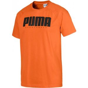 Puma ATHLETICS TEE oranžová L - Pánské triko