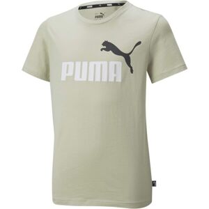 Puma ESS+2 COL LOGO TEE B Dětské triko, khaki, velikost 128