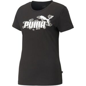 Puma ESS+ANIMAL TEE Dámské triko, černá, velikost XS