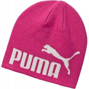 Puma ESS BIG CAT NO 1. LOGO BEANIE růžová UNI - Dětská stylová čepice