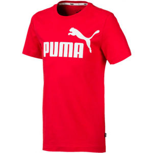 Puma ESS LOGO TEE B červená 116 - Chlapecké triko
