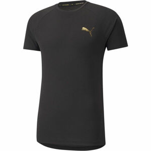 Puma EVOSTRIPE TEE Pánské sportovní triko, černá, velikost S
