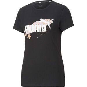 Puma FLORAL VAIBS GRAPHIC TEE Dámské triko, černá, veľkosť S