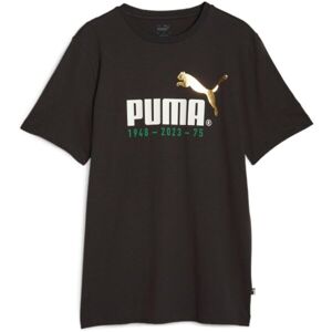 Puma LOGO CELEBRATION TEE Pánské triko, černá, veľkosť XXXL