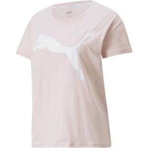 Puma RTG LOGO TEE Dámské triko, Růžová,Bílá, velikost M