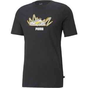 Puma SNEAKER GRAPHIC TEE Pánské triko, černá, veľkosť L