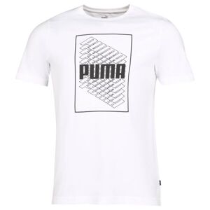 Puma WORDING GRAPHIC TEE Pánské triko, bílá, velikost XXL