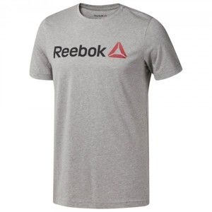 Reebok QQR-REEBOK LINEAR READ šedá XL - Pánské tričko