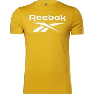 Reebok RI BIG LOGO TEE Pánské triko, žlutá, veľkosť XL
