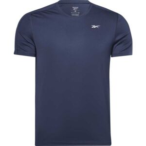 Reebok SS TECH TEE Pánské sportovní tričko, tmavě modrá, velikost M