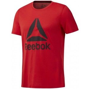 Reebok WORKOUT READY SUPREMIUM 2.0 TEE BIG LOGO červená M - Pánské sportovní tričko