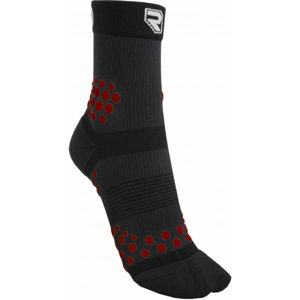 Runto TRAIL Kompresní sportovní ponožky, Černá,Červená, velikost 44-47