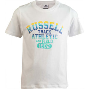 Russell Athletic TRACK SS/S CREWNECK TEE SHIRT bílá 164 - Dětské tričko