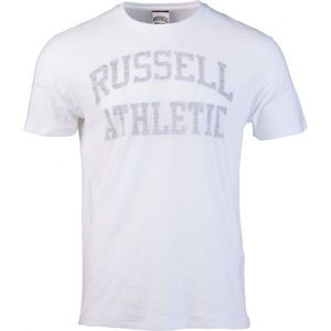 Russell Athletic CLASSIC S/S CREW NECK REVERSE PRINTED TEE SHIRT bílá S - Pánské tričko
