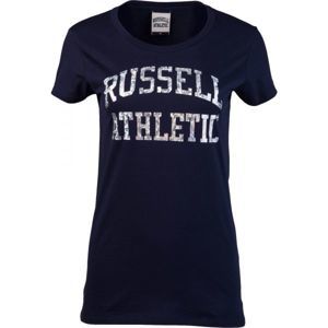 Russell Athletic CLASSIC PRINTED S/S CREWNECK TEE SHIRT tmavě modrá M - Dámské tričko