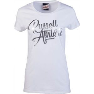 Russell Athletic S/S SCRIPT CREW bílá L - Dámské tričko
