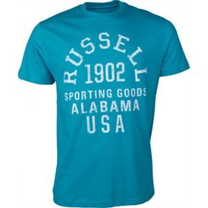 Russell Athletic S/S CREW ALABAMA TEE tmavě zelená S - Pánské tričko