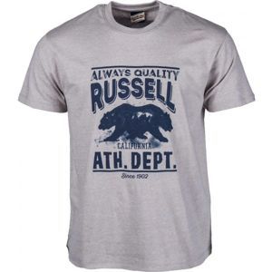 Russell Athletic S/S CREW TEE WITH DISTRESSED BEAR PRINT - Pánské tričko