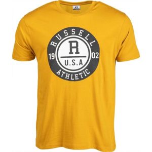 Russell Athletic S/S CREWNECK TEE SHIRT U.S.A. 1902 žlutá XXL - Pánské triko