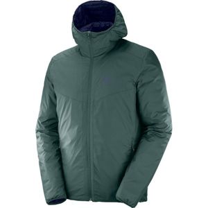Salomon DRIFTER LOFT Pánská oboustranná bunda, tmavě zelená, velikost XL