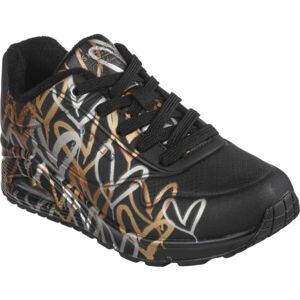 Skechers UNO-METALLIC LOVE Dámská volnočasová obuv, černá, velikost 40