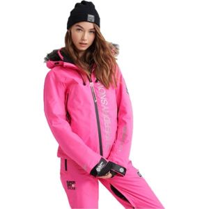 Superdry SD SKI RUN JACKET růžová 14 - Dámská lyžařská bunda