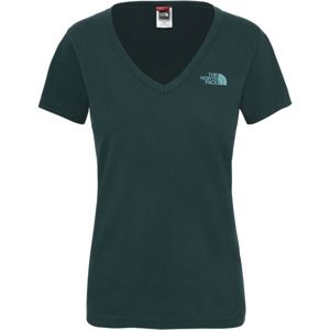 The North Face S/S SIMPLE DOM TEE tmavě zelená L - Dámské tričko