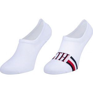 Tommy Hilfiger MEN FOOTIE 2P ICONIC STRIPE bílá 39-42 - Pánské ponožky