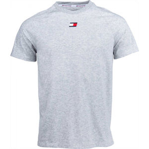 Tommy Hilfiger CHEST LOGO TOP šedá M - Pánské tričko