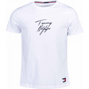 Tommy Hilfiger CN SS TEE LOGO bílá S - Pánské tričko