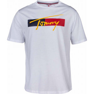 Tommy Hilfiger DROP SHOULDER TEE Pánské tričko, bílá, velikost XL