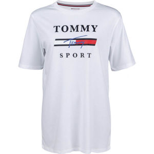 Tommy Hilfiger GRAPHICS  BOYFRIEND TOP Dámské tričko, bílá, velikost