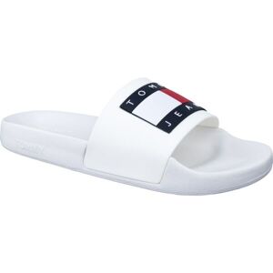 Tommy Hilfiger FLAG POOL SLIDE Pánské pantofle, bílá, velikost 42