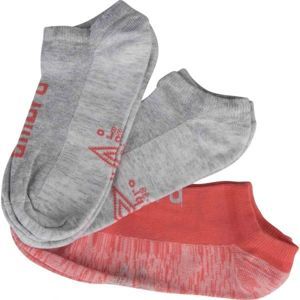 Umbro NO SHOW SOCK 3P Dámské ponožky, červená, velikost 39-42