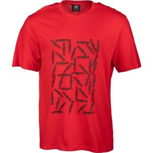 Umbro FW REPEAT GRAPHIC TEE Pánské triko, červená, veľkosť XL