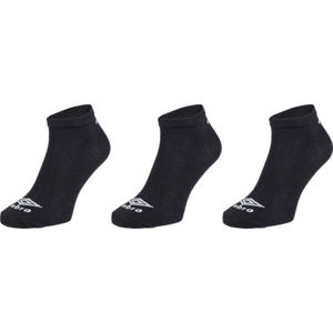 Umbro LINER SOCKS 3 PACK Ponožky, černá, velikost M