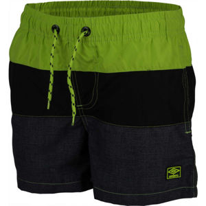 Umbro STEFFAN Chlapecké plavecké šortky, Černá,Zelená, velikost 164-170